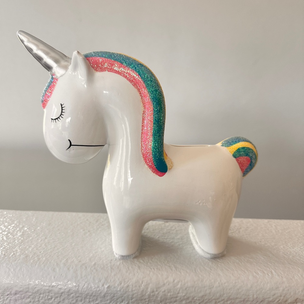 Colorful Unicorn Ceramic Piggy Bank